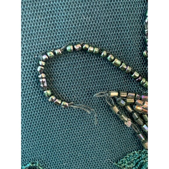 VTG Scala Bead Evening Gown Size 12 Green Mother Bride Formal Dress 9048 - Picture 12 of 13